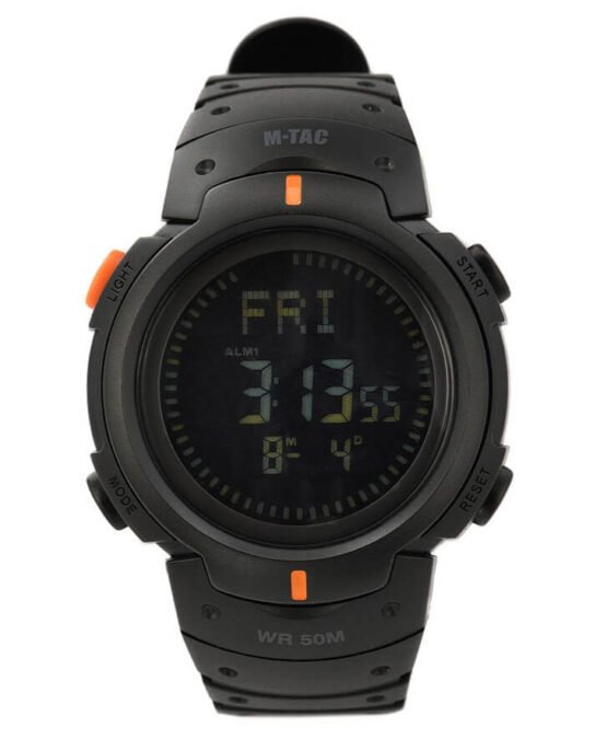 Laikrodis M-Tac Watch Tactical su kompasu juodas